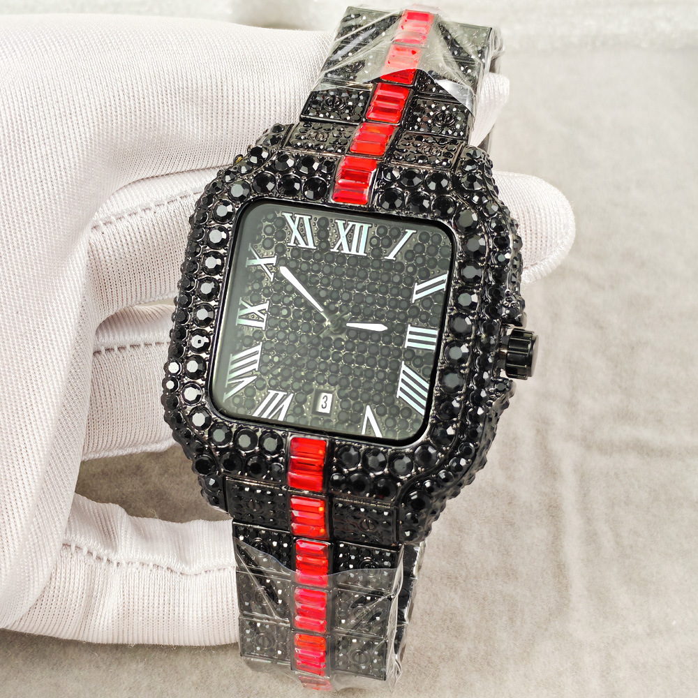 Black Hip Hop Iced Out Quartz  - đánh giá và giá Luxury Watch Iceberg