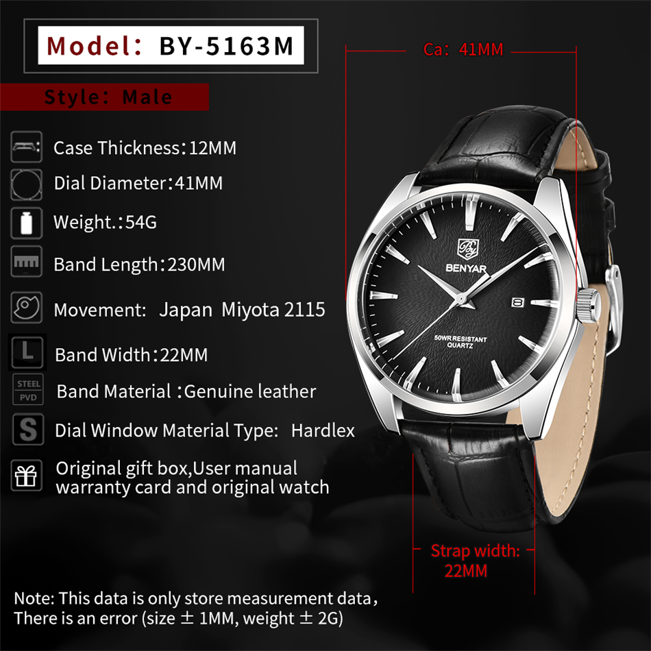 Benyar 5163 Top Brand Luxury M - đánh giá và giá Luxury Watch Maker