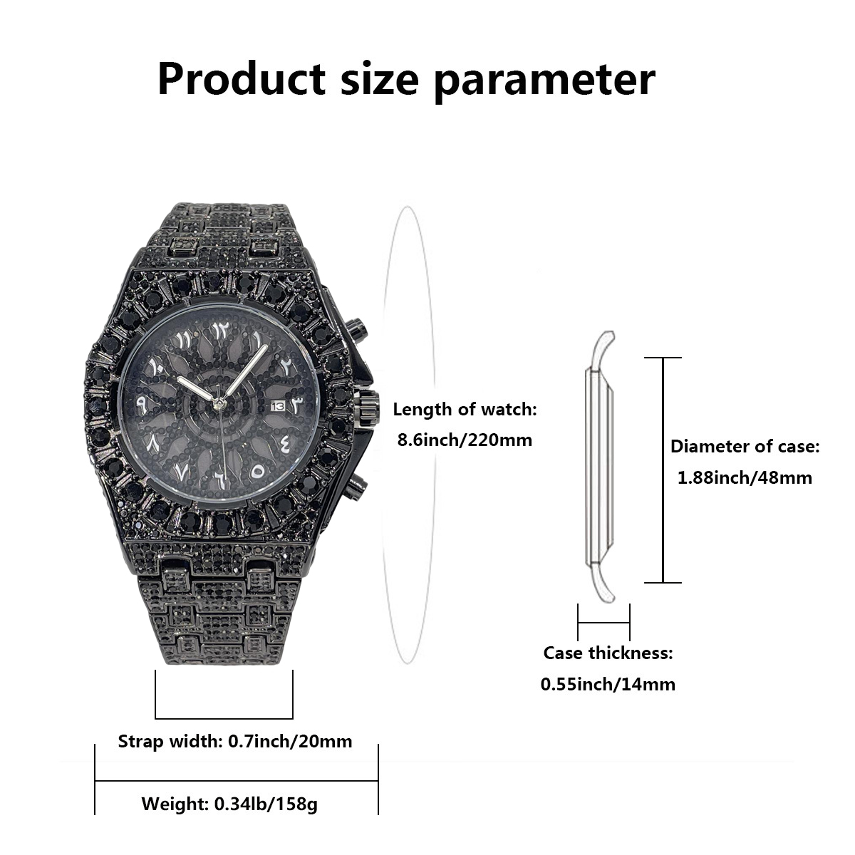 UNIGUET Cool Black Diamond Wat - đánh giá và giá Luxury Watch Iceberg